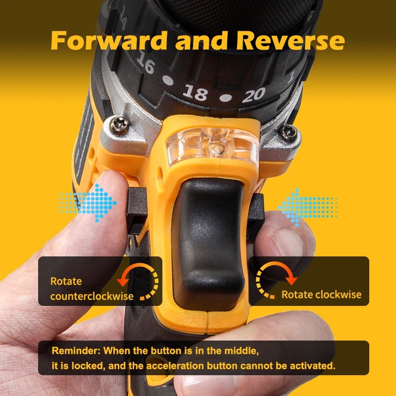 KEELAT KCD007 20V Brushless Drill/Driver Cordless Drill Bateri 2-Speed ...