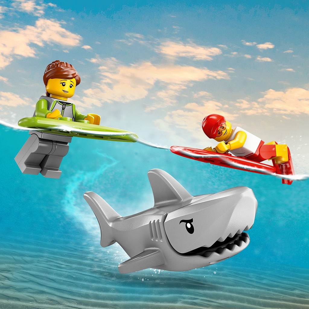 LEGO 60453 City Lifeguard Beach Rescue Truck Building Toy Set (214 ...