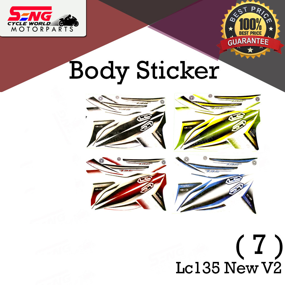 YAMAHA LC135 NEW V2 BODY STICKER ( 7 ) | Shopee Malaysia
