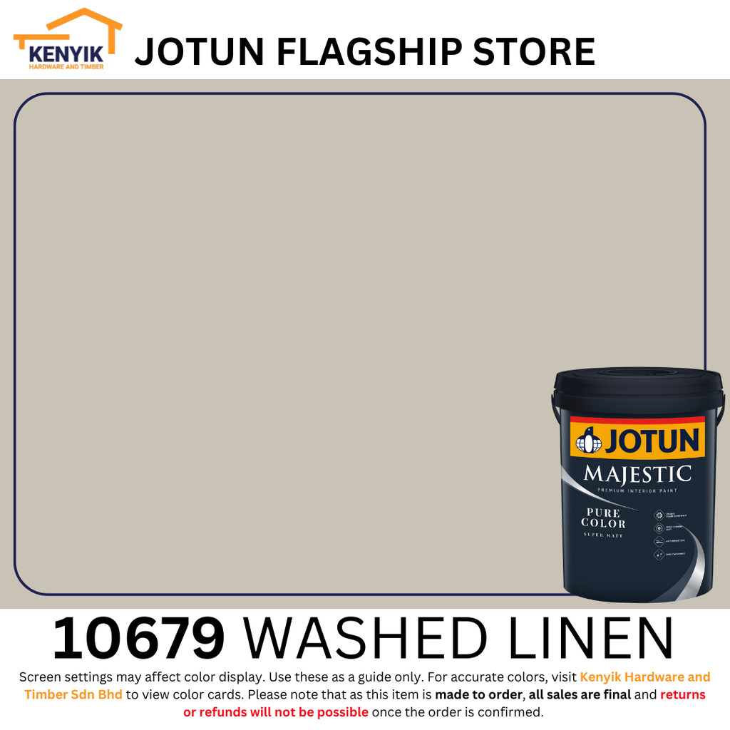 JOTUN 5 Litre Majestic Pure Colour - Super Matt (Interior Paint) (Tak ...