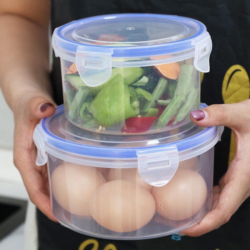 Sealed Round Crisper with Lid - Food Containers - Refrigerator Storage ...
