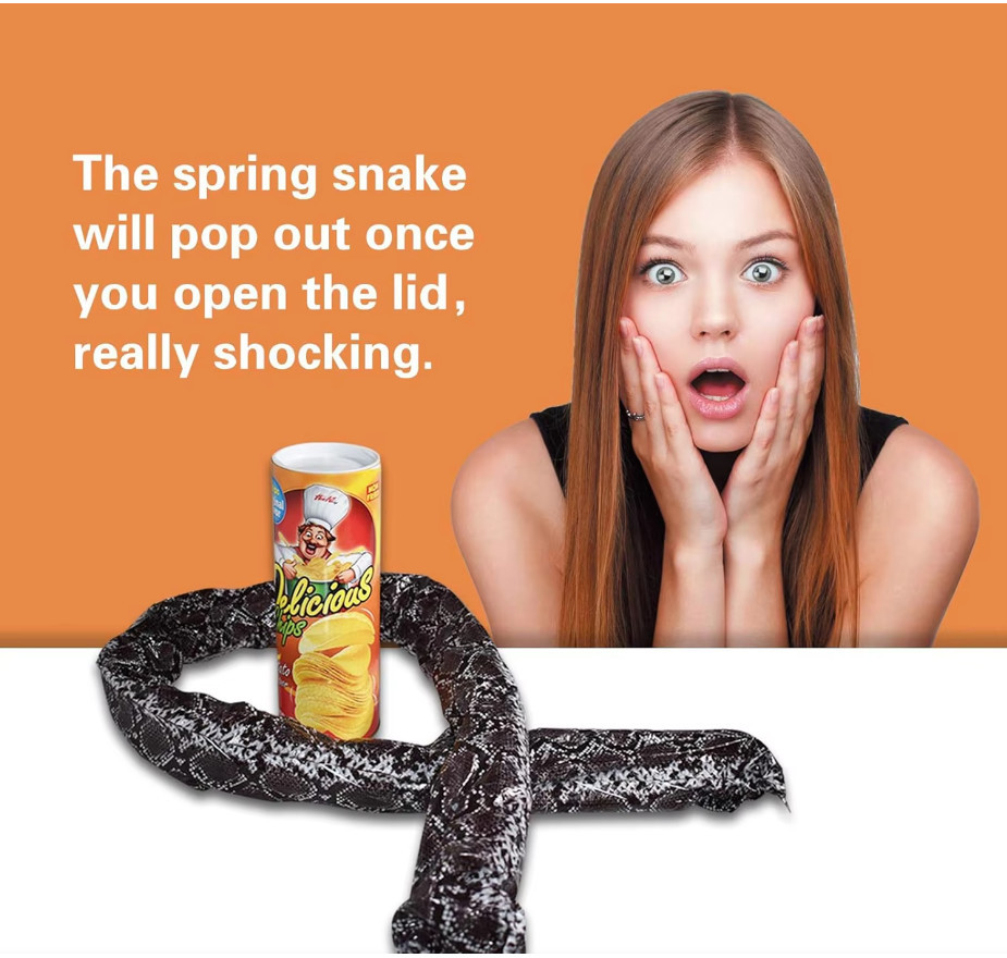 Trick Potato Chip Simulation Snake Toy Can Jump Snake Gift Potato Snake ...