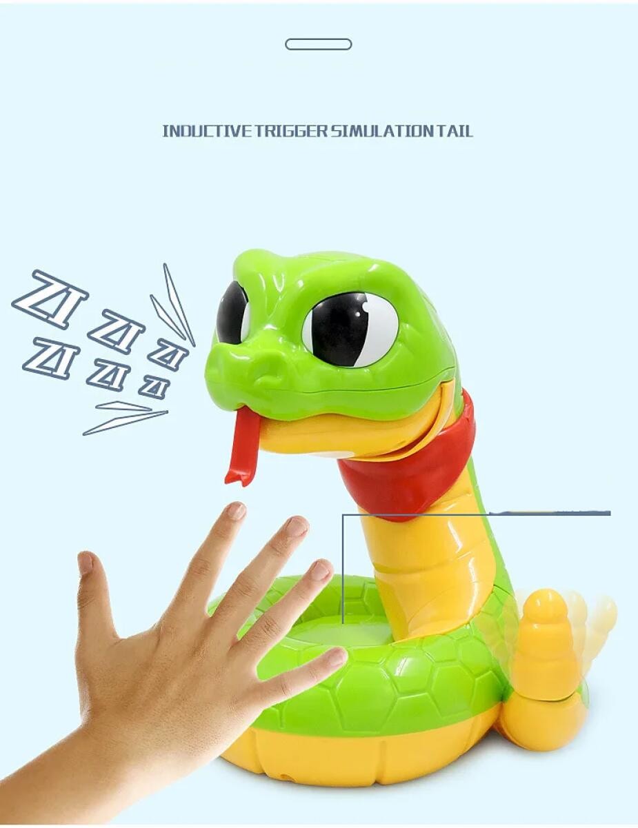 Funny Electric Snake Tricky Toy Simulation Rattlesnake Model with Gold ...