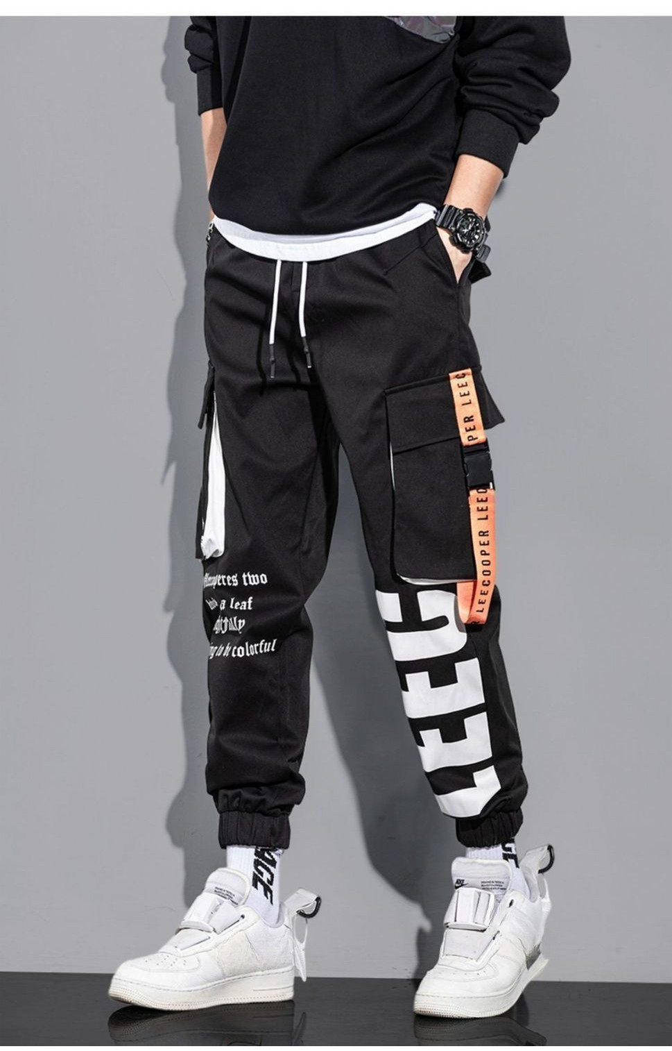 Plus Size for Men Plus Size Cargo Pants for Men Winter Velvet Korean ...