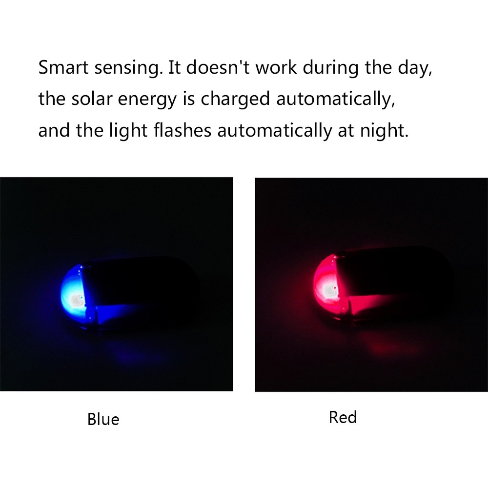 Car Fake Security Light Solar Powered Simulated Dummy Alarm Wireless ...