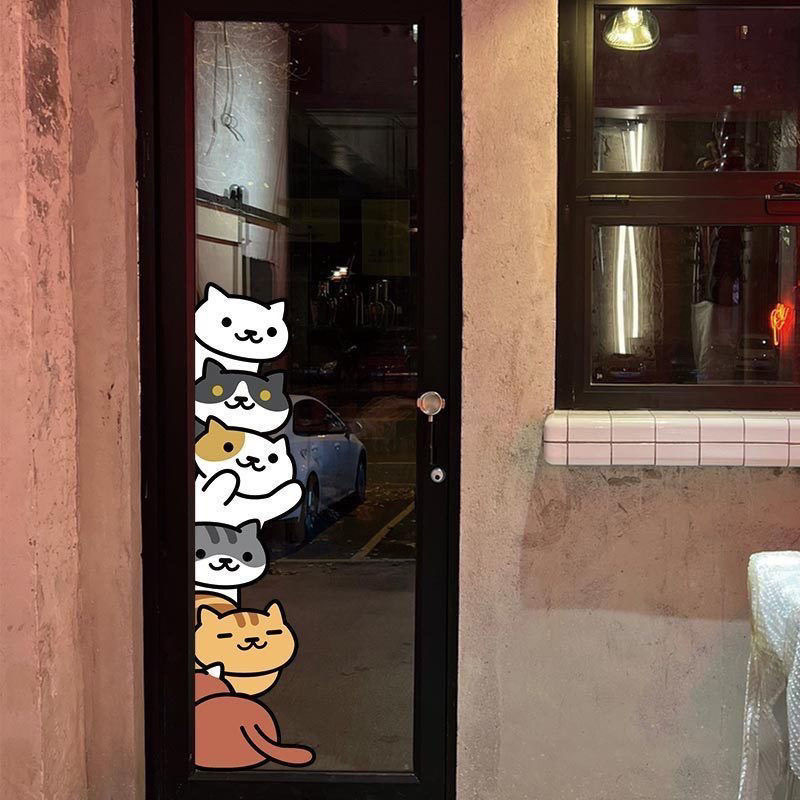 Ins Style Static Stickers Pet Shop Window Glass Door Window Stickers ...