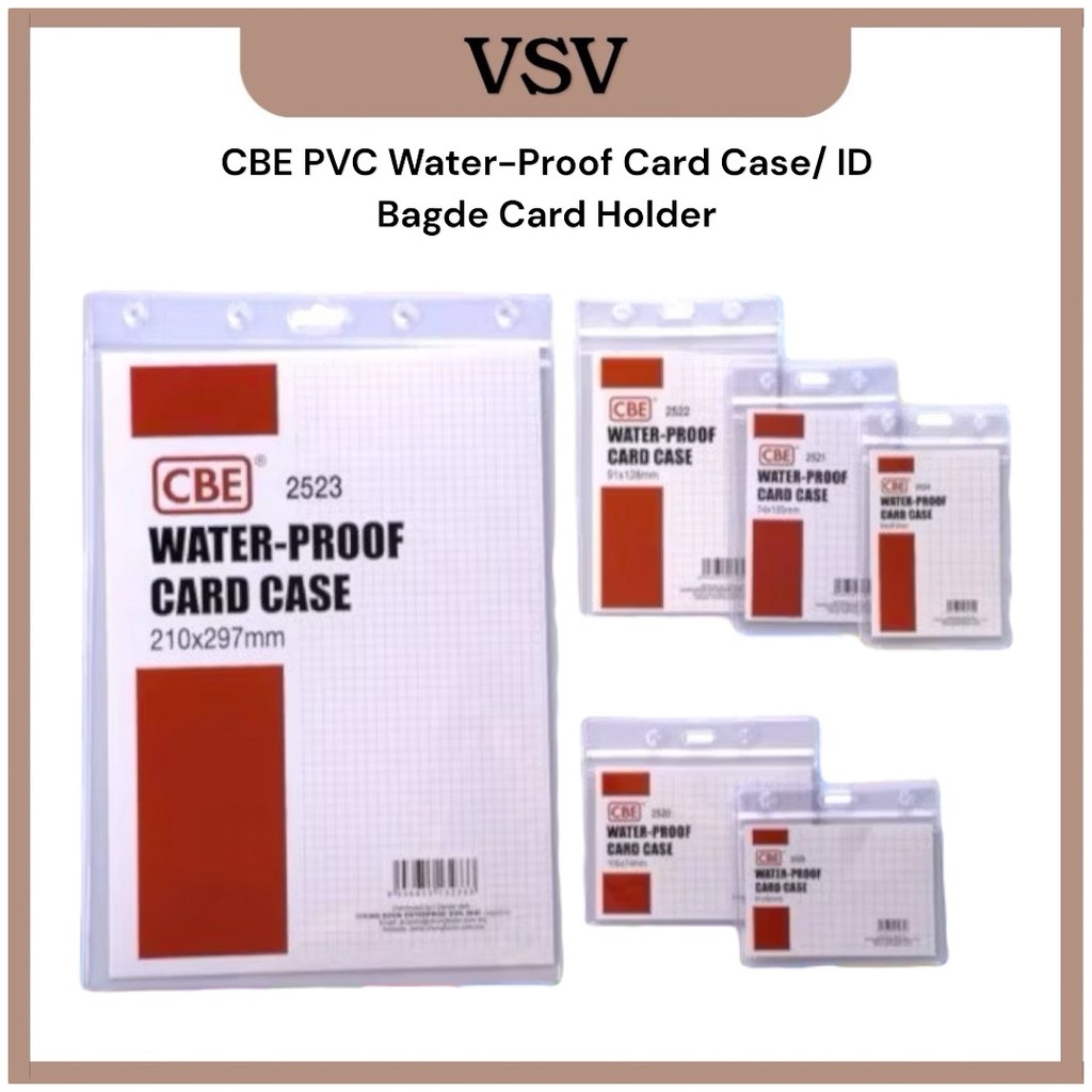 CBE PVC Water-Proof Card Case/ ID Bagde Card Holder | Shopee Malaysia