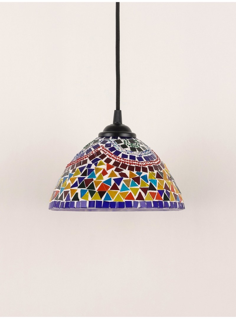 Colorful Mosaic Pendant Light Mediterranean Ceiling Light Living Room ...