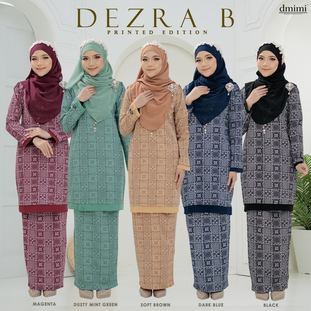 DMIMI Baju Kurung Moden DEZRA | Printed Moden Labuh | High Quality ...