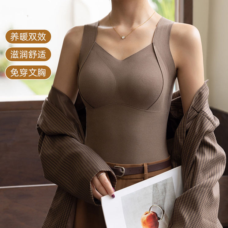 New Autumn Winter Thermal Innerwear Warm Underwear with Build-in Bra ...