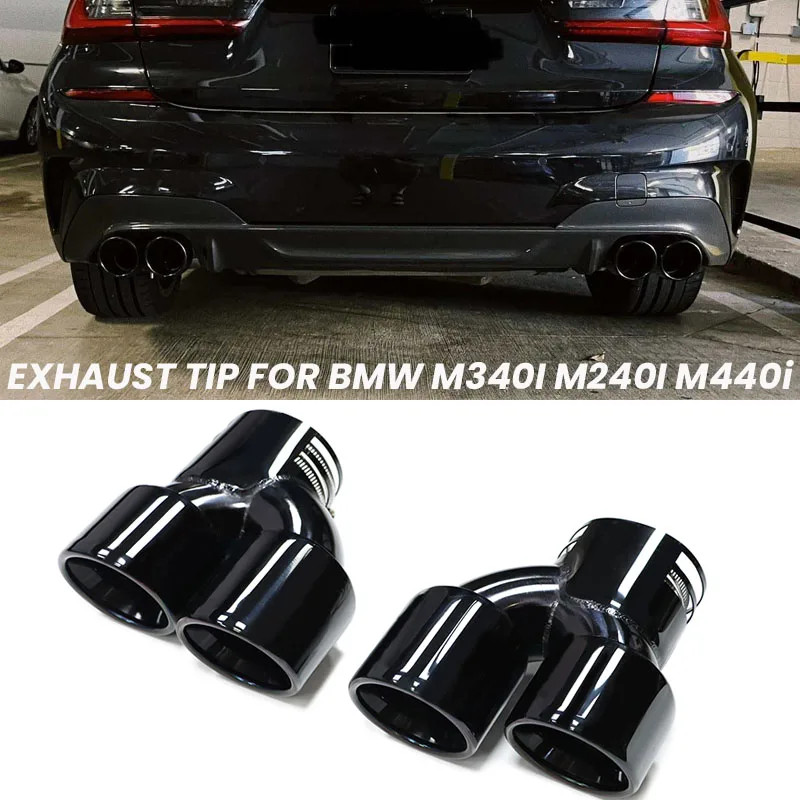 Car Exhaust Pipe Carbon Fiber Exhaust Tip For BMW G20 G21 M340i G42 ...