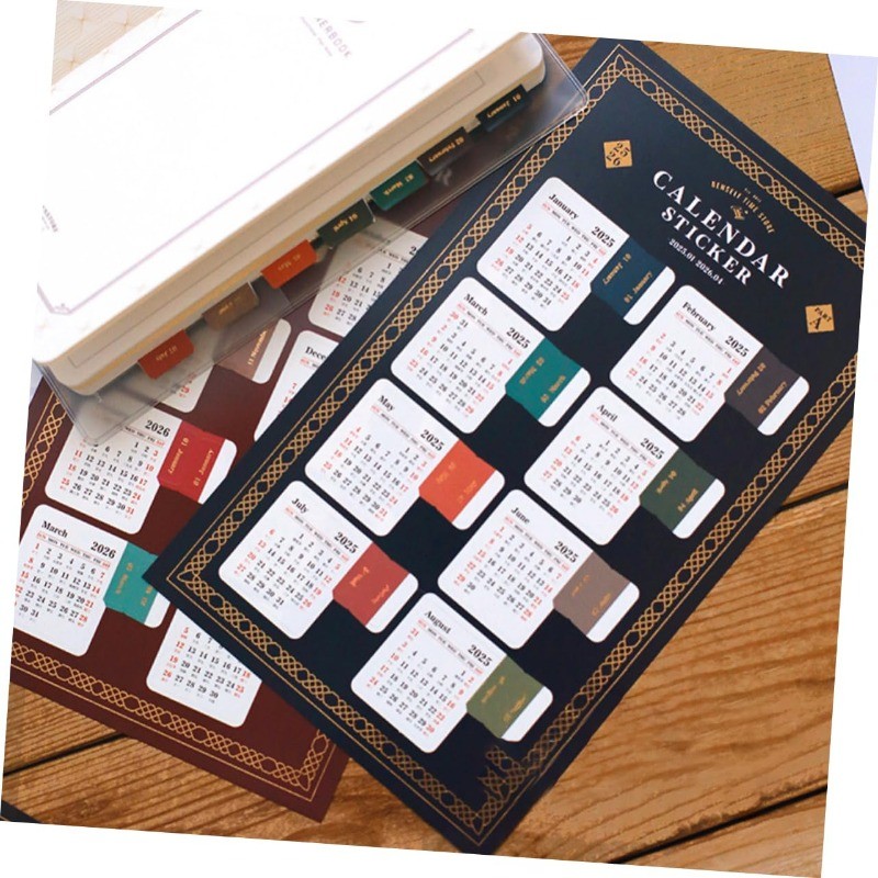 2025 Creative Index Plan Stickers - Annual Monthly To-do List Bookmarks ...