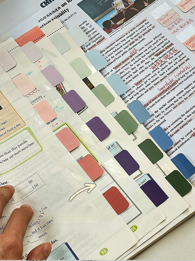 [Gradient Color Index Sticker] Influencer Sticky Note Strong Sticky ...