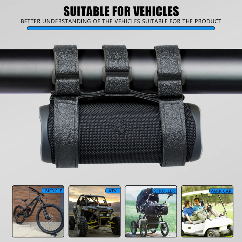 Support Enceinte Vélo - Fixation Sangle Universelle Pour VTT Et Vélo