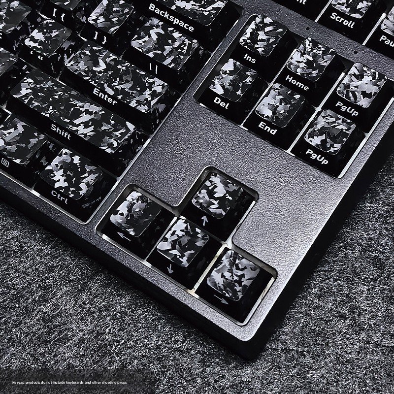 Cool Carbon Fiber Texture! 119 PBT Keycaps Cherry Side Print for ...