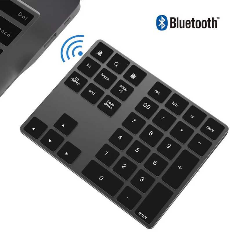 Aluminum Rechargeable Wireless Number Keyboard Mini Ultra Thin ...