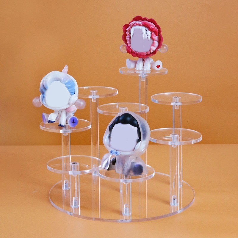 4/7/9 Set Acrylic Display Rack Transparent Removable Organizer Rak for ...