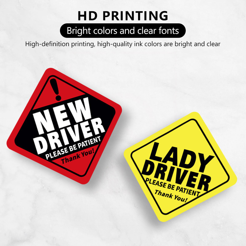 Premium Sticker New Driver Notice Signage Car Sticker PVC Sticker ...