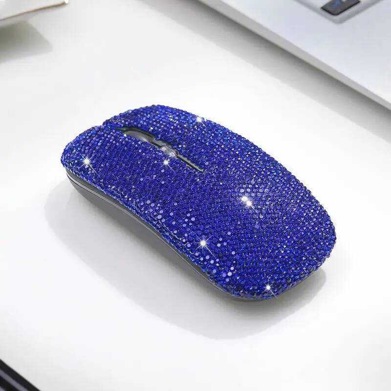 Wireless Mouse 2.4G Portable Silent Rhinestones Mice Rechargeable For ...