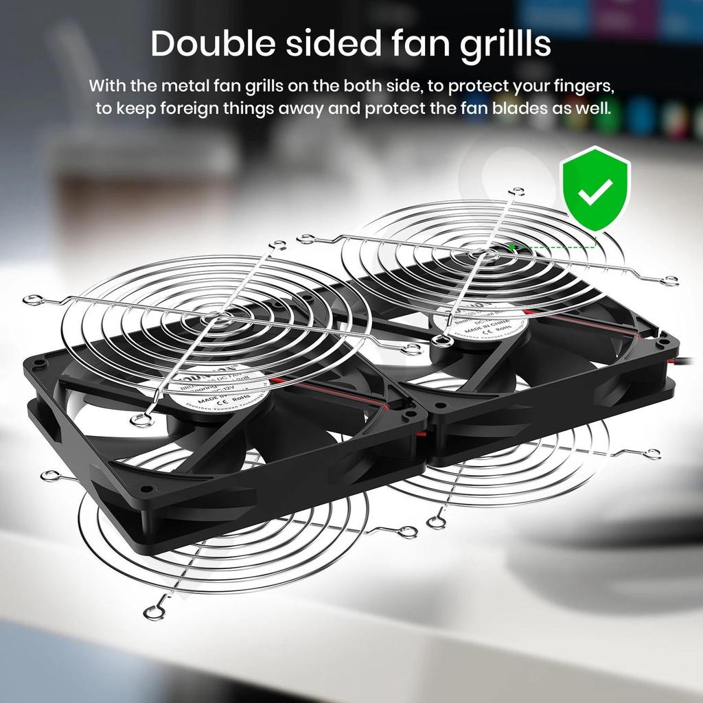 120mm 3V-12V USB Powered PC Router Fans With Speed Controller High ...
