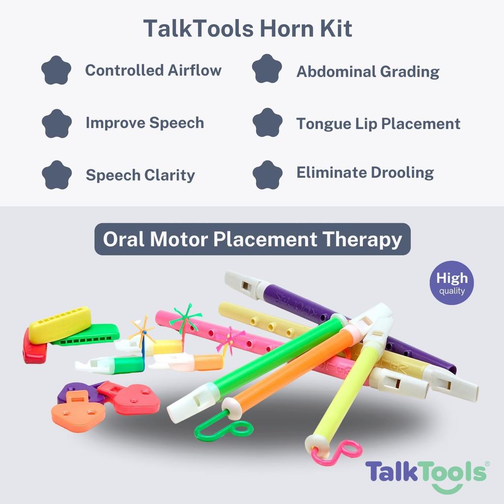 TalkTools Horn Kit | Oral Motor Placement Therapy | Improve Speech ...