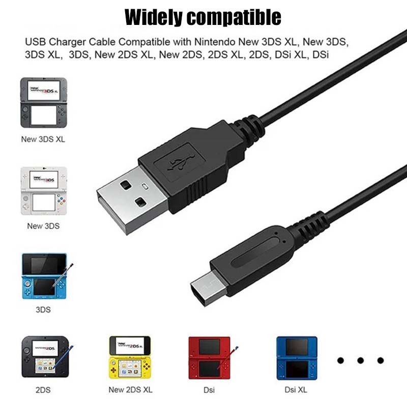 【Fast Delivery】USB Data Charger Cord Charging Power Cable for Nintendo ...