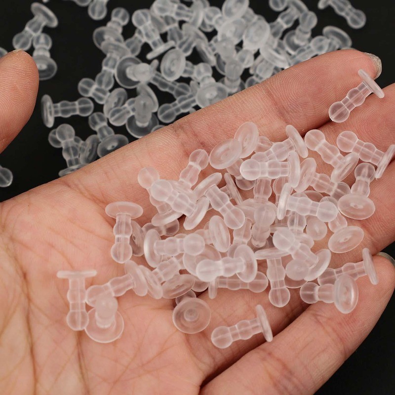 10-40Pcs Transparent Earplugs - DIY Earring Findings Accessories - Anti ...