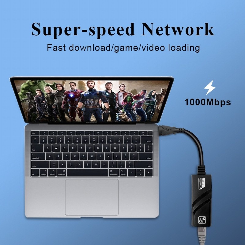 USB 3.0 to RJ45 Lan Ethernet Adapter Gigabit LAN 10/100/1000 Mbps ...