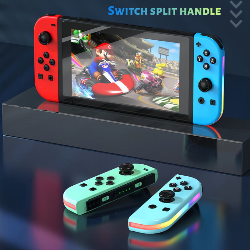 Nintendo Switch split controller Joycon left and right RGB lights ...