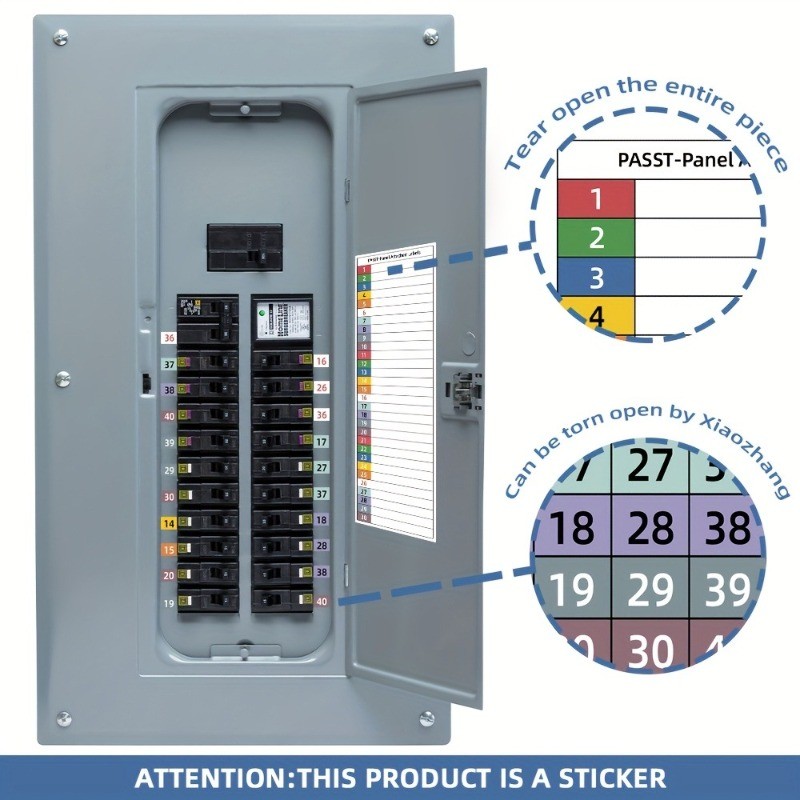 Circuit Breaker Label Kit with Marking Panel Handwritten Electrical ...
