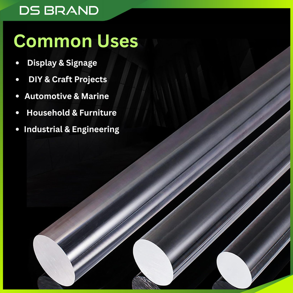 Acrylic Rod ( PMMA – Polymethyl Methacrylate ) Custom Cut-To-Size / Rod ...