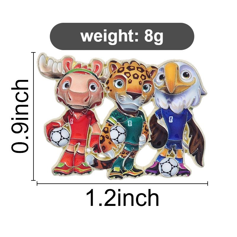 2026 FIFA World Cup Mascot Enamel Pin Badge Soccer World Cup ...