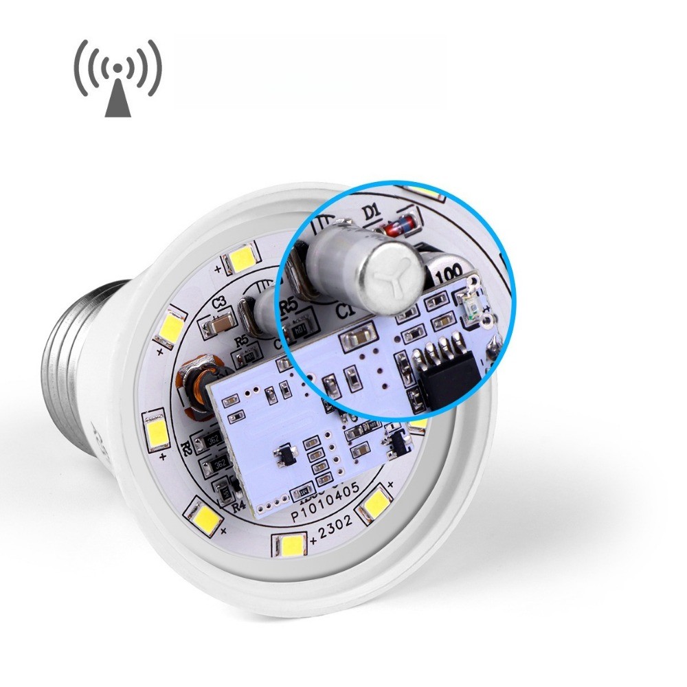 Microwave Radar Detection LED Light Bulb 220V E27 9/12/15/18/25W Radar ...