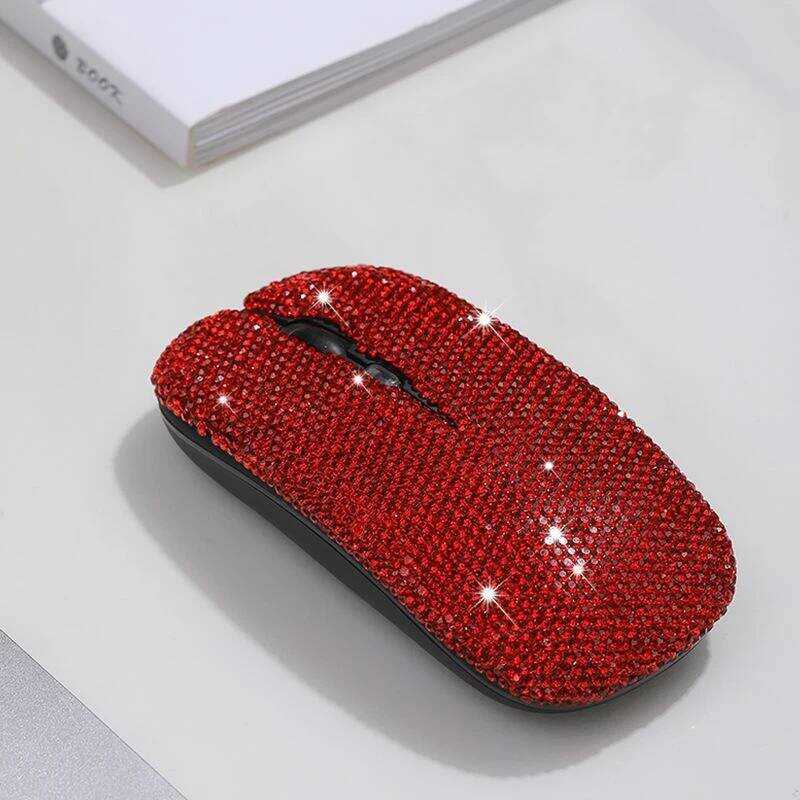 Wireless Mouse 2.4G Portable Silent Rhinestones Mice Rechargeable For ...