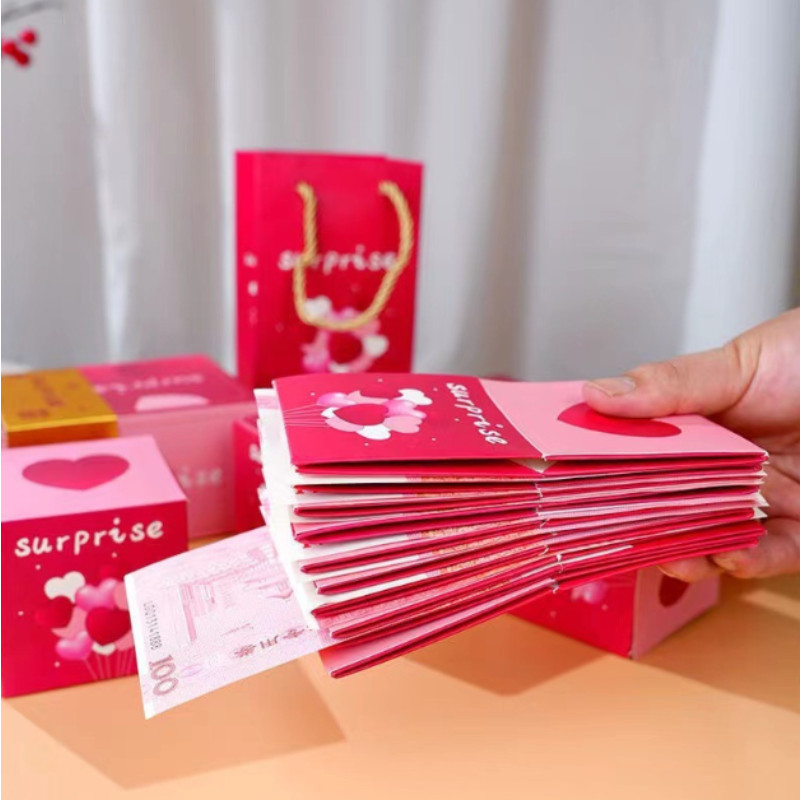 Red Packet Box Surprise Folding Bounce Box Creative Jumping Red Packet ...