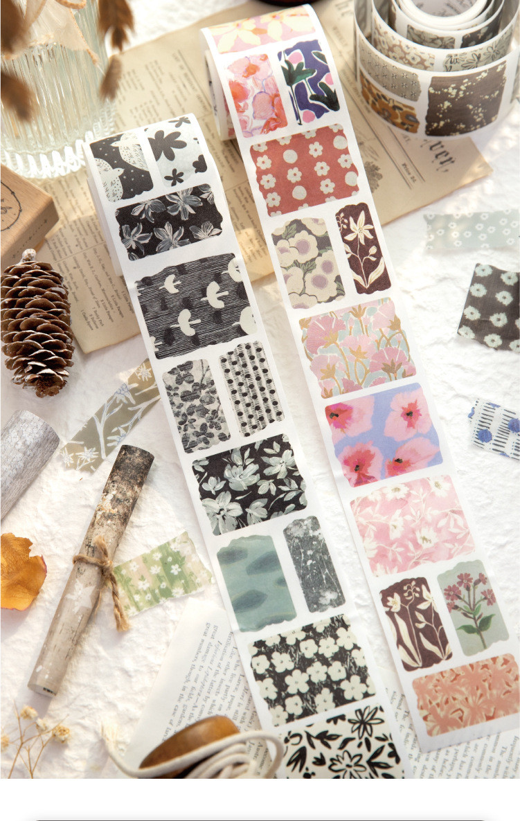 Pre-Cut Elegance Flowers Washi Tape Set Embellishment Decorative ...