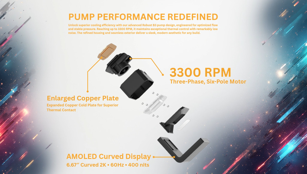 INVASION POSEIDON 360 AIO LIQUID COOLER AMOLED CURVED DISPLAY | Shopee ...