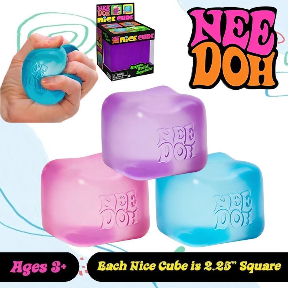 3PCS Schylling NeeDoh Nice Cube Squishy Slow Rising Stress Ball Fidget ...
