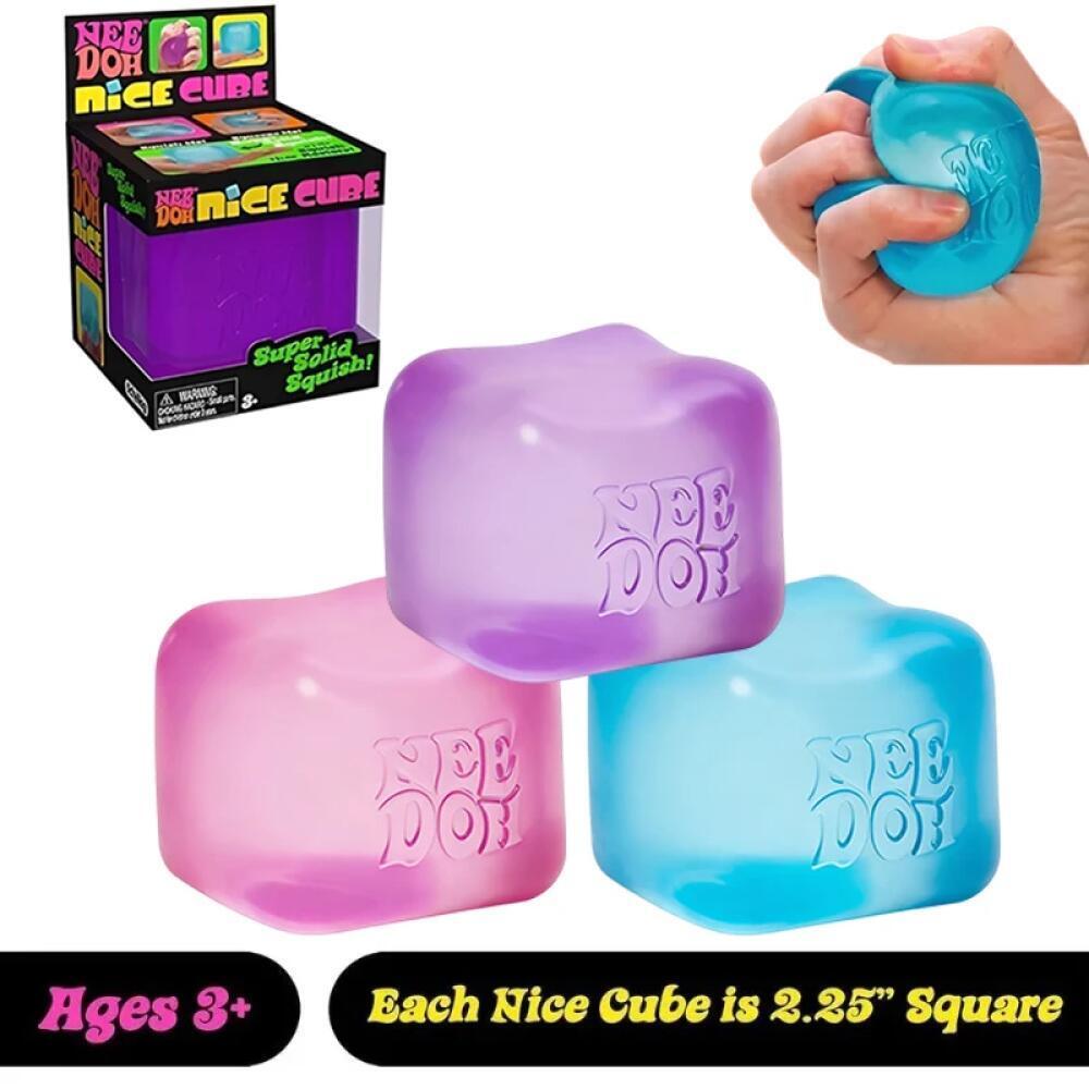 3PCS Schylling NeeDoh Nice Cube Squishy Slow Rising Stress Ball Fidget ...