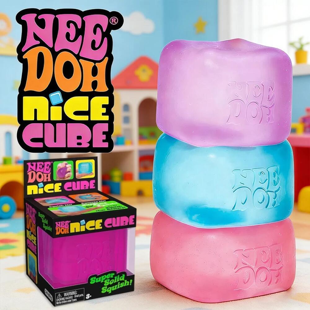 NeeDoh Nice Ice Mini Cube Baby Sensory Squeeze Toy Super Solid Squishy ...