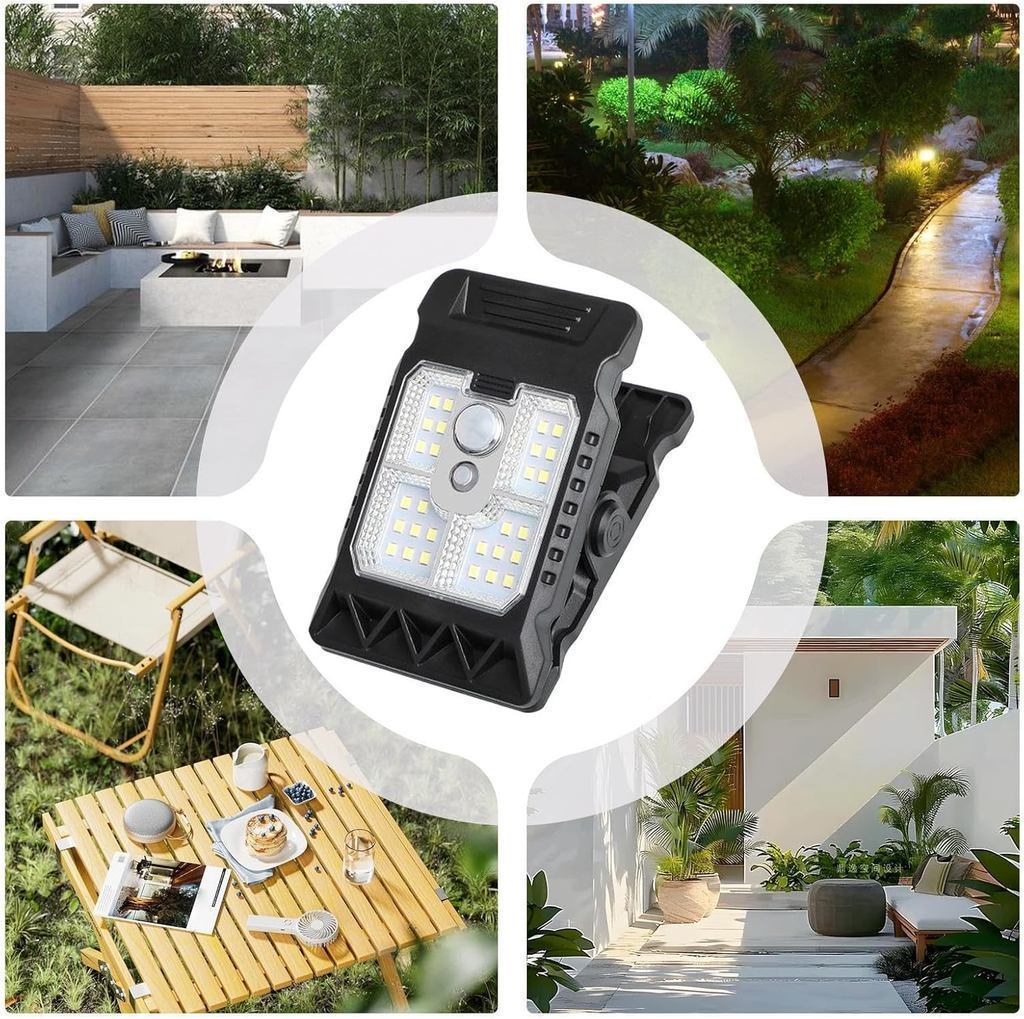 【Buy 2 Free 1】3 Mode Motion LED Solar Clip Light Sensor Waterproof ...