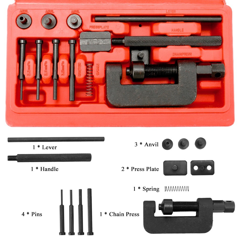 Chain Cutting and Riveting Tool Kit, with Cam-driven Chain Remover ...