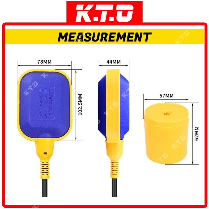 3M / 5M / 7M / 10M Float Switch Cable Water Tank Level Controller Fluid ...