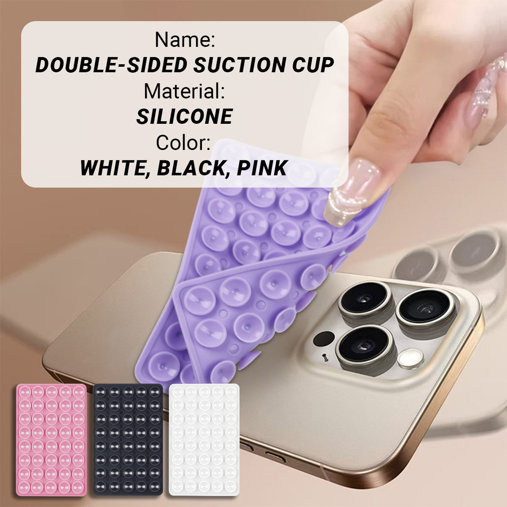 Silicone Double-sided Sticky Suction Cup Mobile Phone Sticker Square 40 ...