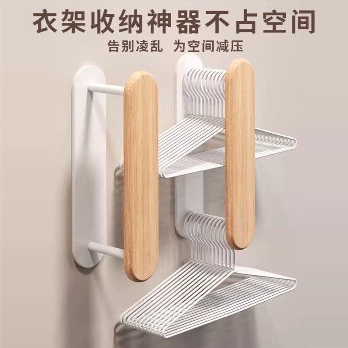 Clothes Rack Storage Storage Artifact Log Balcony Household Solid Wood ...