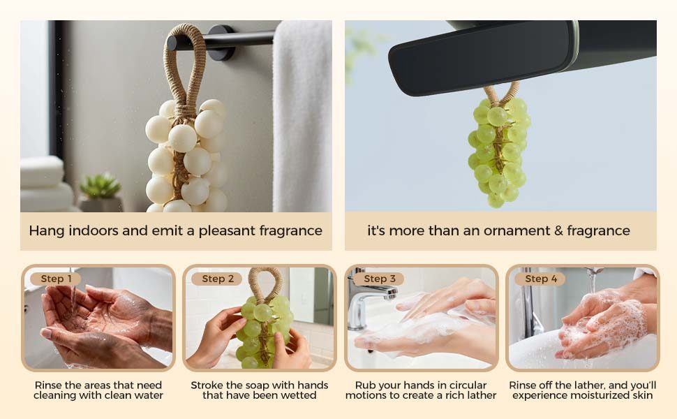 Crystal Grape Soap Gentle Cleansing 2026 New Grape Soap on a Rope ...