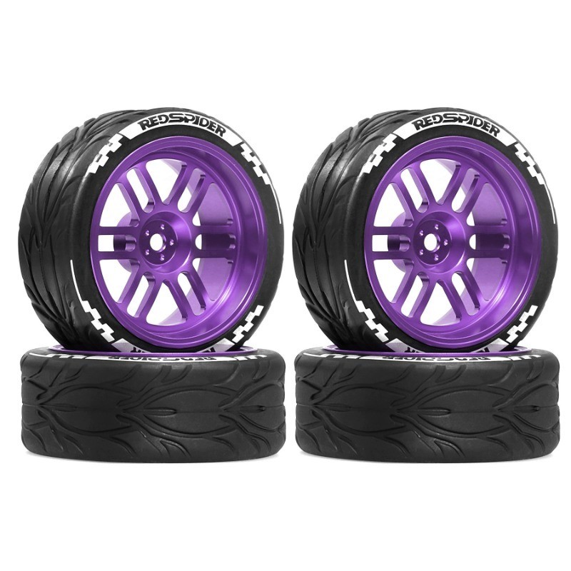 1/10 RC Racing Wheels Tires Metal Wheel Rims Hub12mm Hex for RC Car HSP ...