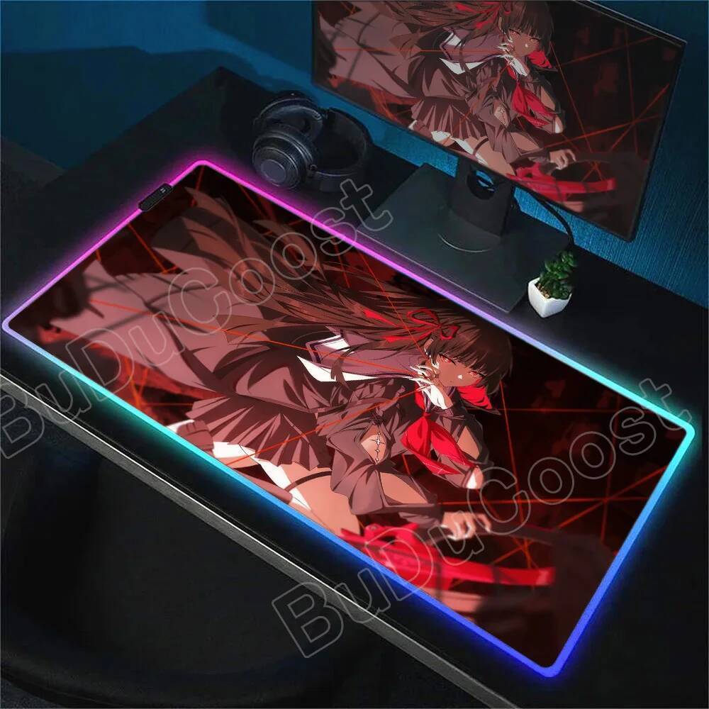 Wuthering Waves Anime RGB Mousepad Gaming Accessories Large Mouse Pad ...