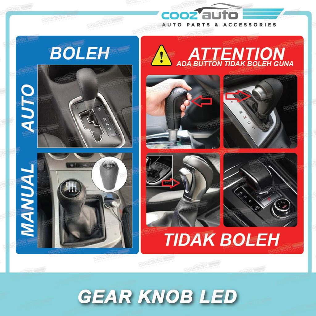 Perodua Alza Axia Aruz Ativa Bezza Alphard Crystal Gear Knob LED Shift ...