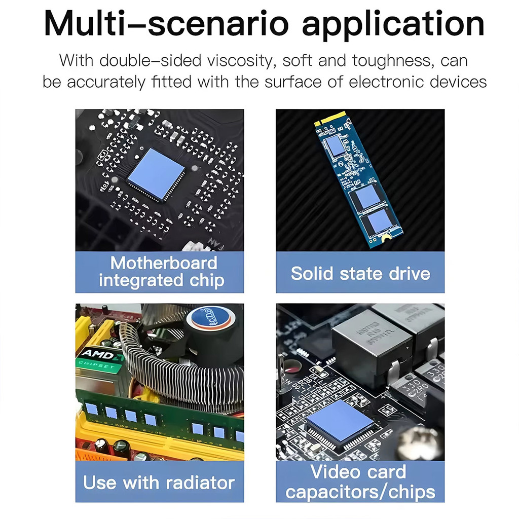 100PCS Thermal pad CPU And GPU Cooling Heat Conduction Insulation ...
